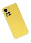 Mey İthalat®   Redmi Note 11 Pro Plus 5G Kılıf Nano içi Kadife Silikon - Sarı