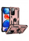 Mey İthalat®   Redmi Note 11 Pro Plus 5G Kılıf Sofya Yüzüklü Silikon Kapak - Rose