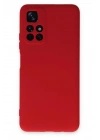Mey İthalat®   Redmi Note 11T Kılıf Nano içi Kadife Silikon - Kırmızı