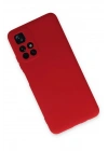 Mey İthalat®   Redmi Note 11T Kılıf Nano içi Kadife Silikon - Kırmızı