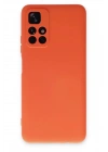 Mey İthalat®   Redmi Note 11T Kılıf Nano içi Kadife Silikon - Turuncu