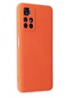 Mey İthalat®   Redmi Note 11T Kılıf Nano içi Kadife Silikon - Turuncu