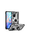 Mey İthalat®   Redmi Note 11T Kılıf Sofya Yüzüklü Silikon Kapak - Gümüş