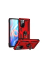 Mey İthalat®   Redmi Note 11T Kılıf Sofya Yüzüklü Silikon Kapak - Kırmızı