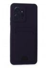 Mey İthalat®   Redmi Note 12 4G Kılıf Kelvin Kartvizitli Silikon - Derin Mor