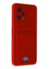 Mey İthalat®   Redmi Note 12 4G Kılıf Kelvin Kartvizitli Silikon - Kırmızı