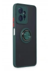 Mey İthalat®   Redmi Note 12 4G Kılıf Montreal Yüzüklü Silikon Kapak - Yeşil