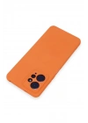 Mey İthalat®   Redmi Note 12 4G Kılıf Nano içi Kadife Silikon - Turuncu