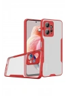 Mey İthalat®   Redmi Note 12 4G Kılıf Platin Silikon - Kırmızı