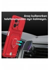 Mey İthalat®   Redmi Note 12 4G Kılıf Zuma Kartvizitli Yüzüklü Silikon - Kırmızı