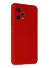 Mey İthalat®   Redmi Note 12 5G Kılıf Nano içi Kadife Silikon - Kırmızı