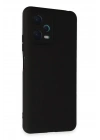 Mey İthalat®   Redmi Note 12 5G Kılıf Nano içi Kadife Silikon - Siyah
