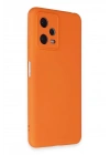 Mey İthalat®   Redmi Note 12 5G Kılıf Nano içi Kadife Silikon - Turuncu
