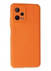Mey İthalat®   Redmi Note 12 5G Kılıf Nano içi Kadife Silikon - Turuncu