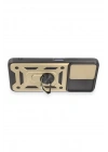 Mey İthalat®   Redmi Note 12 5G Kılıf Pars Lens Yüzüklü Silikon - Gold