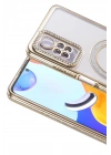 Mey İthalat®   Redmi Note 12 Pro 4G Joke Simli Magneticsafe Kılıf - Gold