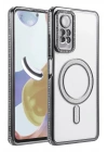 Mey İthalat®   Redmi Note 12 Pro 4G Joke Simli Magneticsafe Kılıf - Siyah