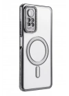 Mey İthalat®   Redmi Note 12 Pro 4G Joke Simli Magneticsafe Kılıf - Siyah