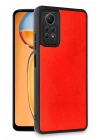 Mey İthalat®   Redmi Note 12 Pro 4G Kılıf Aras Deri Kapak - Kırmızı