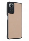 Mey İthalat®   Redmi Note 12 Pro 4G Kılıf Aras Deri Kapak - Pudra