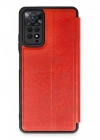 Mey İthalat®   Redmi Note 12 Pro 4G Kılıf Flip Cover - Kırmızı