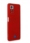 Mey İthalat®   Redmi Note 12 Pro 4G Kılıf Kelvin Kartvizitli Silikon - Kırmızı