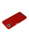 Mey İthalat®   Redmi Note 12 Pro 4G Kılıf Kelvin Kartvizitli Silikon - Kırmızı