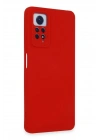 Mey İthalat®   Redmi Note 12 Pro 4G Kılıf Nano içi Kadife Silikon - Kırmızı