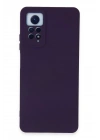 Mey İthalat®   Redmi Note 12 Pro 4G Kılıf Nano içi Kadife Silikon - Mor
