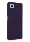 Mey İthalat®   Redmi Note 12 Pro 4G Kılıf Nano içi Kadife Silikon - Mor