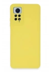 Mey İthalat®   Redmi Note 12 Pro 4G Kılıf Nano içi Kadife Silikon - Sarı