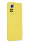 Mey İthalat®   Redmi Note 12 Pro 4G Kılıf Nano içi Kadife Silikon - Sarı