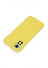 Mey İthalat®   Redmi Note 12 Pro 4G Kılıf Nano içi Kadife Silikon - Sarı