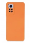Mey İthalat®   Redmi Note 12 Pro 4G Kılıf Nano içi Kadife Silikon - Turuncu