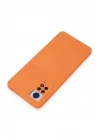 Mey İthalat®   Redmi Note 12 Pro 4G Kılıf Nano içi Kadife Silikon - Turuncu