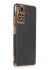 Mey İthalat®   Redmi Note 12 Pro 4G Kılıf Volet Silikon - Siyah