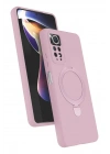 Mey İthalat®   Redmi Note 12 Pro 4G Regal Magsafe Standlı Kapak - Açık Pembe