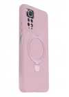 Mey İthalat®   Redmi Note 12 Pro 4G Regal Magsafe Standlı Kapak - Açık Pembe