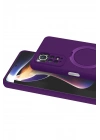 Mey İthalat®   Redmi Note 12 Pro 4G Regal Magsafe Standlı Kapak - Derin Mor