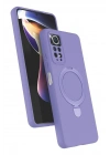 Mey İthalat®   Redmi Note 12 Pro 4G Regal Magsafe Standlı Kapak - Lila