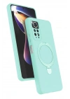 Mey İthalat®   Redmi Note 12 Pro 4G Regal Magsafe Standlı Kapak - Su Yeşili