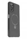 Mey İthalat®   Redmi Note 12 Pro 4G Regal Magsafe Standlı Kapak - Titan Gri