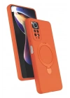 Mey İthalat®   Redmi Note 12 Pro 4G Regal Magsafe Standlı Kapak - Turuncu