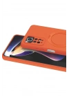 Mey İthalat®   Redmi Note 12 Pro 4G Regal Magsafe Standlı Kapak - Turuncu