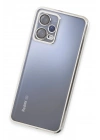 Mey İthalat®   Redmi Note 12 Pro 5G Kılıf  Lensli Silikon - Gümüş