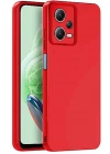 Mey İthalat®   Redmi Note 12 Pro 5G Kılıf Nano içi Kadife Silikon - Kırmızı