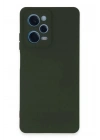 Mey İthalat®   Redmi Note 12 Pro 5G Kılıf Nano içi Kadife Silikon - Koyu Yeşil