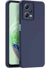 Mey İthalat®   Redmi Note 12 Pro 5G Kılıf Nano içi Kadife Silikon - Lacivert