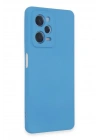 Mey İthalat®   Redmi Note 12 Pro 5G Kılıf Nano içi Kadife Silikon - Mavi