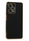 Mey İthalat®   Redmi Note 12 Pro Plus Kılıf Volet Silikon - Siyah
